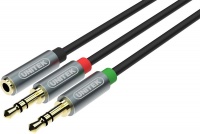 Unitek 0.2m DC3.5mm Female to 2x Male Audio Cable Photo