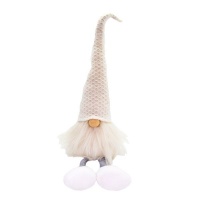 The Nordic Collection Nordic Scandinavian White Tomte Gnome with dangly legs Decoration Photo