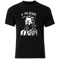 Think Out Loud Mens "If The Beard Fits Wear It" Short Sleeve Tshirt Black Photo