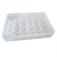 24 Slots Egg Storage Container Tray Holder - Transparent Photo