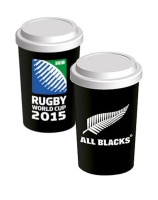 Rugby New Zealand Ceramic Travel Coffee Mug World Cup 2015 Silicone Lid Photo