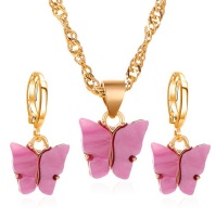 Kandy Rose Dark Pink and Gold Butterfly Set Photo