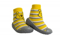 Baby Winnie The Pooh Sock with Rubber Sole Photo