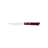 Tramontina Dishwasher Safe 4 10cm Serrated Steak Knife with Red Handle Photo