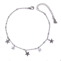 iDesire Ankle Chain with Star and Cubic Zirconia Stars Photo