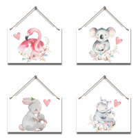 Imaginate Decor Imaginate - Baby Room Hanging Pictures - Mother & Child Cuddles - 4 Piece Photo