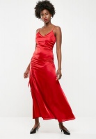 Women's Dailyfriday Maxi Lace Up Slip Dress - Red Photo