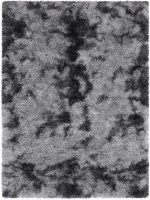 MLTK Designs Grey Black Soft Fluffy 1.5 x 2m Anti-Skid Carpet Rug with Memory Foam Photo
