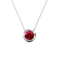 Destiny Moon January/Garnet Birthstone Necklace with Swarovski Crystals Photo