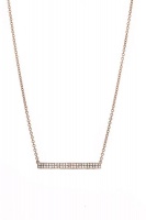 9Kt Rose Gold & Diamond Double Bar Necklace Photo