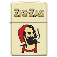 Zippo Lighter - Cream Matte Zig-Zag Photo