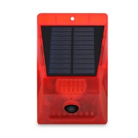 Wireless Outdoor Security Alarm Solar Power Flashing Warning Light Photo
