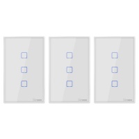 Sonoff Smart Light Switch White 3CH WiFi QiSystems Triple Pack Photo