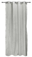 easyhome Nostos Striped Solid Eyelet Curtain Grey Photo