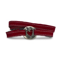 No Memo - Dark Grey & Red "Bold" Reversible Bracelet or Choker - 59 cm Photo
