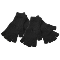 Fingerless Gloves Set Of 2 Pair - Black Photo