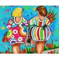 BENGATOUCH Paint by Numbers for Adults - Ladies Out For A Walk Photo