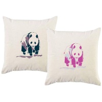 PepperSt - Scatter Cushion Cover Set - Panda Photo