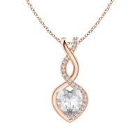 Civetta Spark Infinity Heart Necklace-Swarovski Clear Crystal Rosegold Photo