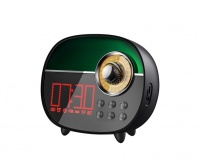 Remax Bluetooth V5.0 Speaker With Alarm Clock - Black Photo