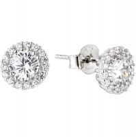 Kays Family Jewellers Classic Halo Studs on 925 Silver Photo
