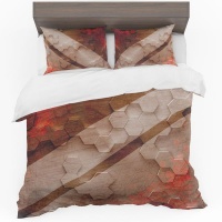 Print with Passion Abstract Honey Comb Pattern Duvet Cover Set Photo