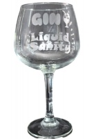 All African Goods Etched Gin Glass - Humorous Sayings Photo