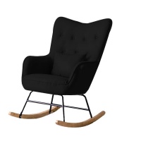 Softy Home Milo Rocking Chair-Black Photo