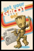Guardians Of The Galaxy - Groot On Poster with Black Frame Photo