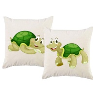 PepperSt – Scatter Cushion Cover Set – Cute Tortoise Photo