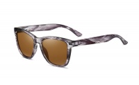 Sophie Moda-TAC Polarized Lens Wayfarer Sunglasses Brown Woodgrain Design Photo