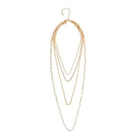 Quiz Ladies Gold Chain Layered Necklace - Gold Photo