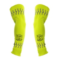 Safe My Mate Reflective Arm Warmer-Neon Yellow-Brushed Spandex Photo