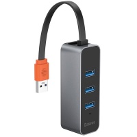 Baseus S.C Series USB Type-A 3.0 to 3 x USB Type-A HUB Adapter - Dark Grey Photo