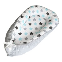 Portable Baby Nest and Co-Sleeper - Blue Stars Photo