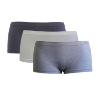 Seamfree Underwear - Seamless Boylegs - 3 Pack - Grey/ White/ Black Photo