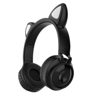 M2 Cat ear Stylish Headphones - Black Photo