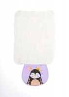 Purple Penguin Burp Cloth Photo