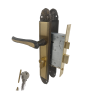 Decor Handles - Antique Door Handle with Security Lock - SABS Approved Photo