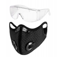 Health Protection Kit-Reusable Respirator Mask with Filter and Safety Goggle Photo