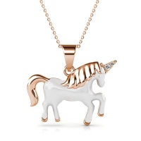Destiny Unicorn Necklace Crystals From Swarovski® - Rose Photo