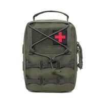 Portable Outdoor Military First Aid Kit Travel Tactical Waist Bag - Green Photo