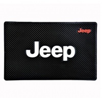 OQ Trading OQ Car Dashboard Silicone Mat with Car Logo - Jeep Photo
