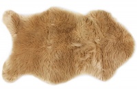 Home Mart Faux Fur Rug Animal Pelt Sheepskin - Large - 1.2 x 1m - Beige Photo