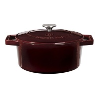 Berlinger Haus 24cm Enamel Coating Oven Safe Mini Pot with Lid - Burgundy Photo