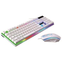 MR A TECH AOC KM100 Wired Mechanical Gaming Keyboard & 800DPI 6 Buttons Mouse Set Photo
