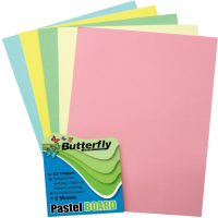 Butterfly A4 Pastel Board - Pack Of 100 Assorted Colours Photo