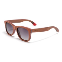 Recycled Skateboard Wood Wayfarer Style Sunglasses - Full Frame Photo