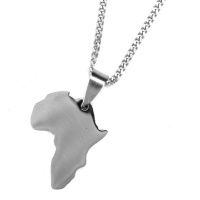 Androgyny Africa Map Necklace In Stainless Steel Photo