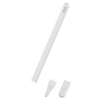 Apple Non-Slip Silicone Touch Stylus Pen Cover Case For Pencil 2nd - White Photo